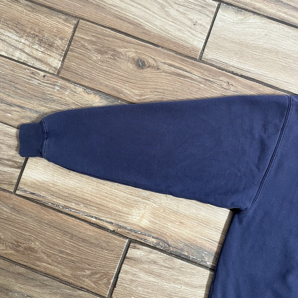 Vintage MLB Detroit Tigers Majestic Navy Blue Mens Medium Hoodie 2002 - Picture 10 of 12
